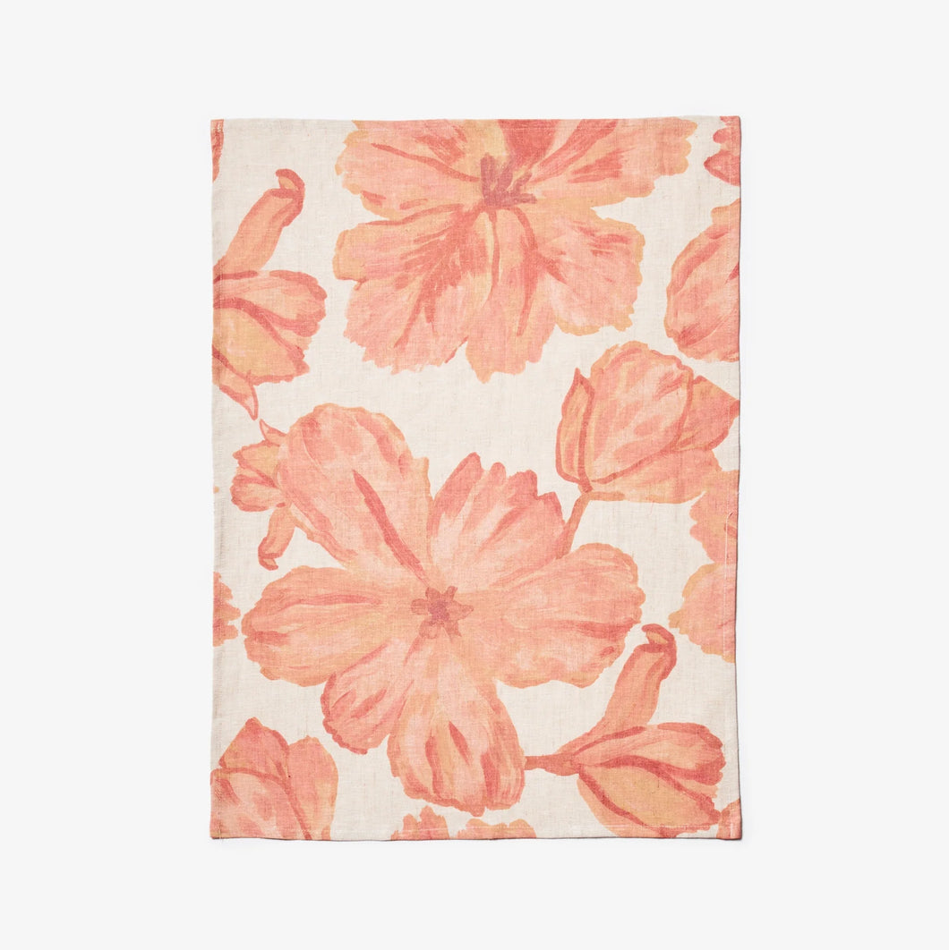 Tea Towel  - Tulip Pale Pink