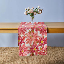 Load image into Gallery viewer, Table runner - Pointsetta Red