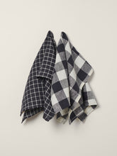 Load image into Gallery viewer, Linen Tea Towel Set (2 units) - Navy Gingham