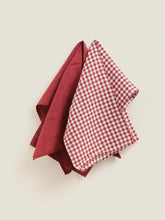 Load image into Gallery viewer, Linen Tea Towel Set (2 units) - Pinot Gingham