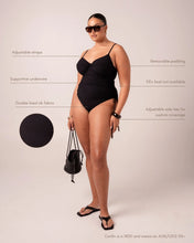 Load image into Gallery viewer, Thin Strap Underwire One Piece - Black