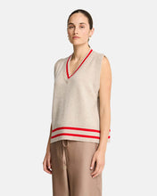 Load image into Gallery viewer, Tina Vest - Natural /Rouge