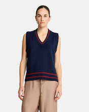 Load image into Gallery viewer, Tina Vest - Navy/ Pinot