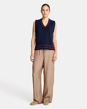 Load image into Gallery viewer, Tina Vest - Navy/ Pinot