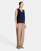 Load image into Gallery viewer, Tina Vest - Navy/ Pinot
