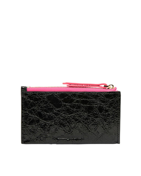 Compact Wallet - Black Crinkle