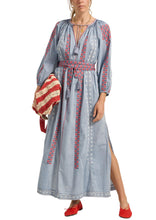Load image into Gallery viewer, Parnassus  Caftan – Blue Chambray