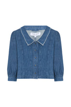 Load image into Gallery viewer, Talia Collared Denim Top - Pasadena