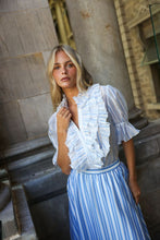 Load image into Gallery viewer, Leonie Blouse - Sky Antique Stripe