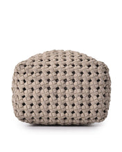 Load image into Gallery viewer, Box Weave Bucket Bag - Fawn Microsuede