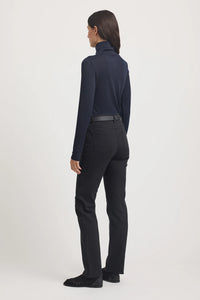 Turtle Neck Merino Tee - French Navy