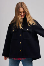 Load image into Gallery viewer, Allegra Relaxed Wool Blend Jacket - French Navy