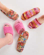 Load image into Gallery viewer, Slippers Velvet Quilted- Tutti Frutti