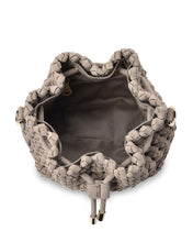 Load image into Gallery viewer, Box Weave Bucket Bag - Fawn Microsuede