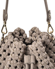 Load image into Gallery viewer, Box Weave Bucket Bag - Fawn Microsuede