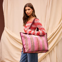 Load image into Gallery viewer, Nicolette Woven Tote Bag - Pansy