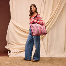 Load image into Gallery viewer, Nicolette Woven Tote Bag - Pansy