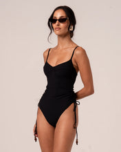 Load image into Gallery viewer, Thin Strap Underwire One Piece - Black