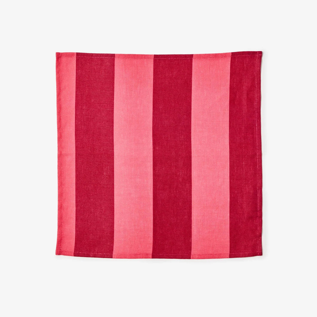 Napkin- Big Stripe Cerise (Set of 4)