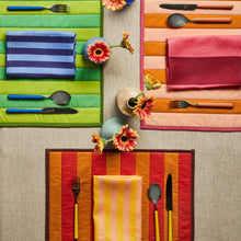 Load image into Gallery viewer, Napkin- Big Stripe Cerise (Set of 4)