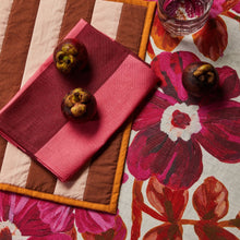 Load image into Gallery viewer, Napkin- Big Stripe Cerise (Set of 4)