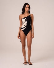 Load image into Gallery viewer, Resort Asym One Piece - Botanica Black Rib