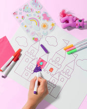 Load image into Gallery viewer, Wipeable Silicone Colouring Mat - Unicorn Castle