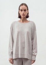 Load image into Gallery viewer, AC N184W Hi Low Slouch Crew Knit - Shell Lead