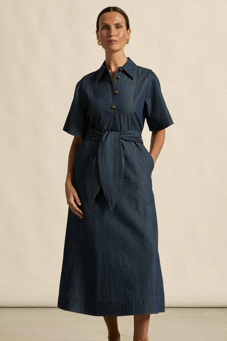 Cameo Dress - Dark Chambray