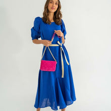 Load image into Gallery viewer, Sarah Crossbody - Hot Pink Suede