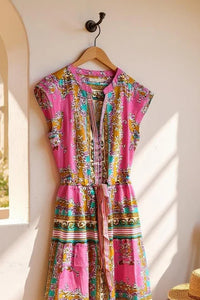 Daisy Boo Mini Dress - Aria Pink/Blue