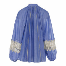 Load image into Gallery viewer, Lace Voile Blouse - Light Blue