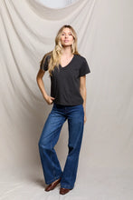 Load image into Gallery viewer, Hendrix V Neck Tee  - Vintage Black