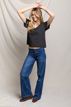 Load image into Gallery viewer, Hendrix V Neck Tee  - Vintage Black