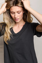 Load image into Gallery viewer, Hendrix V Neck Tee  - Vintage Black