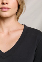 Load image into Gallery viewer, Hendrix V Neck Tee  - Vintage Black