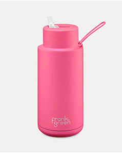 Ceramic Reusable Bottle 34oz - Neon Pink