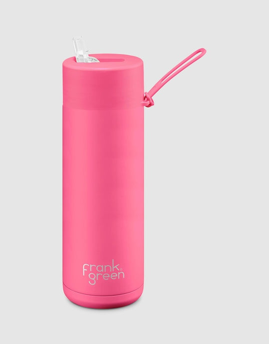 Ceramic Reusable Bottle 20oz- Neon pink