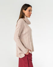 Load image into Gallery viewer, Sinead Roll Neck Knit - Blush Cable