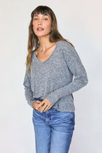 Load image into Gallery viewer, Jimi V Neck Long Sleeve Top - Heather Grey