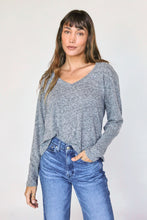 Load image into Gallery viewer, Jimi V Neck Long Sleeve Top - Heather Grey