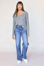 Load image into Gallery viewer, Jimi V Neck Long Sleeve Top - Heather Grey