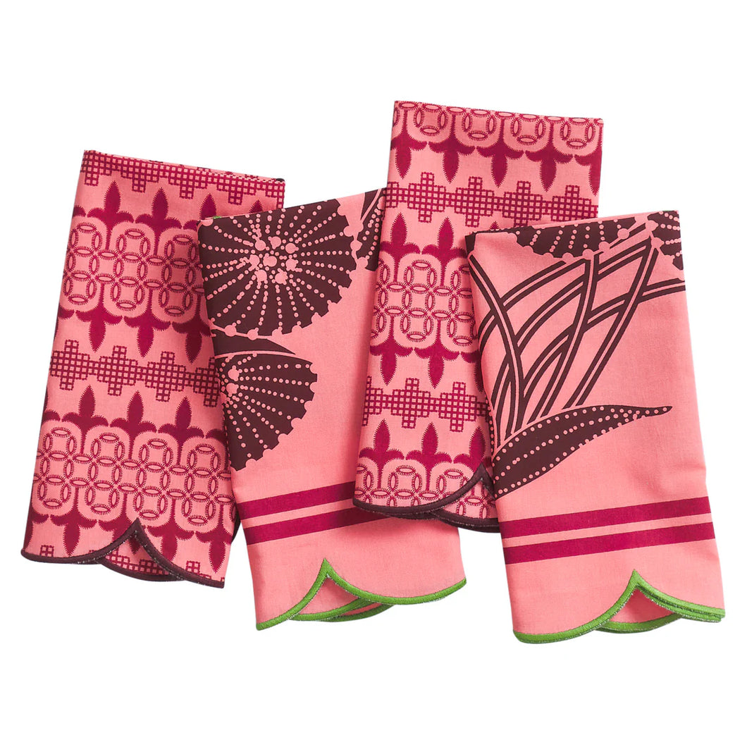Elena Napkin Set - Hibiscus