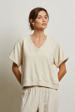 Load image into Gallery viewer, Briggs V-Neck SS Sweatshirt - Ecru