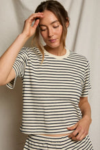 Load image into Gallery viewer, Lainey Rugby Tee - Navy Mini Stripe