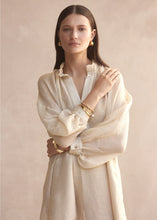 Load image into Gallery viewer, Marrakesh Kaftan - Ivory Gold Shimmer