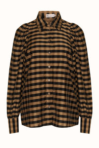 Mirage Top - Toffee & Black