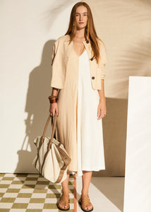 Saga Two Tone Dress - Butter/Ivory