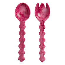 Load image into Gallery viewer, Giselle Salad Servers - Crimson