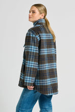 Load image into Gallery viewer, Allegra Relaxed Wool Blend Jacket - Blue Plaid